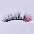 Pink Faux Mink Wimpern mit glitzernden gefälschten Wimpern